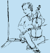 И.К. Айвазовский. Автопортрет со скрипкой (рисунок).